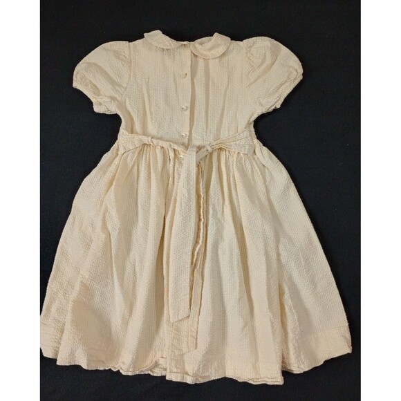 Land's End Yellow Gingham Dress Size 7 - Picture 4 of 9